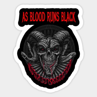 AS BLOOD RUNS BLACK BAND MERCHANDISE Sticker